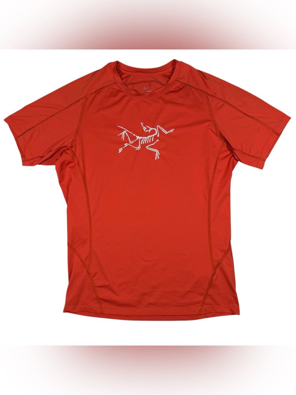Arc'teryx Phasic Evolution Crew Short Sleeve Sample Shirt M Red/Orange/White